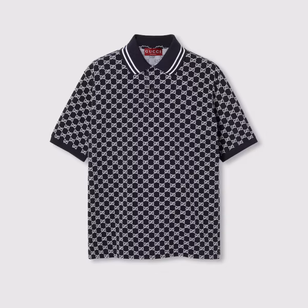 Polo GG en jacquard de piqué de coton