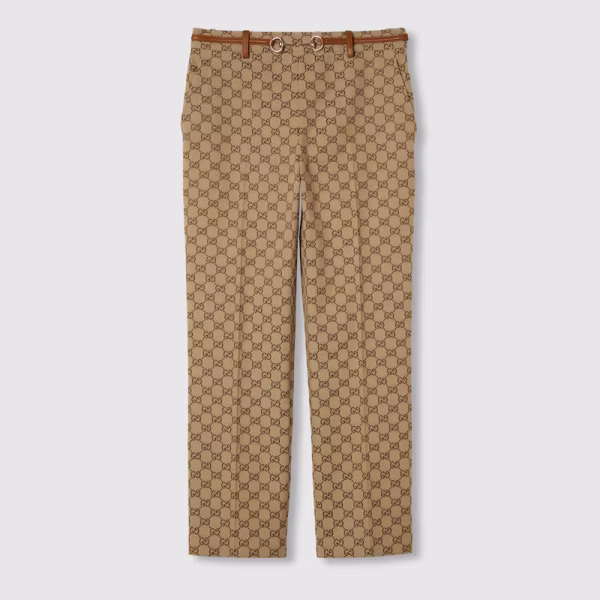 Pantalon en toile GG avec détail Mors